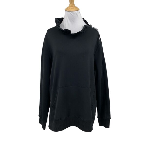 Tail Top Womens XXL 2XL Black Condoleezza Pullover Ruffle Collar Side Zipper - Picture 1 of 12